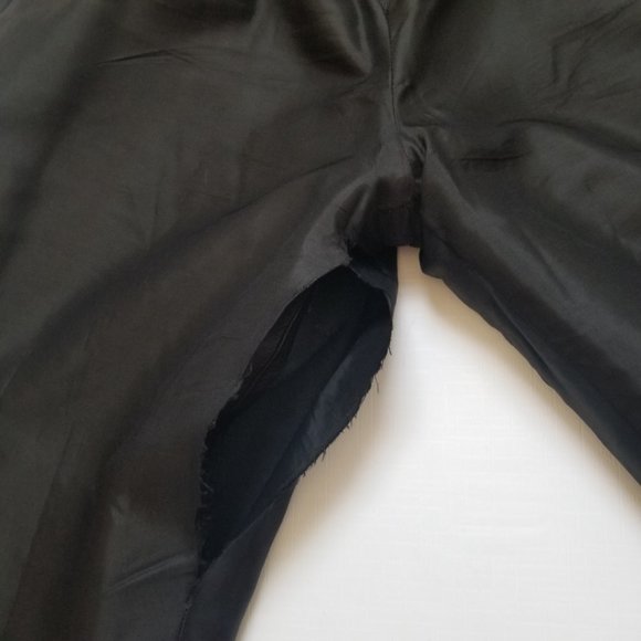 27x29 Vakko Vintage 6 Black Leather High Waisted Pleated Pants 80s Made in USA - Picture 10 of 10